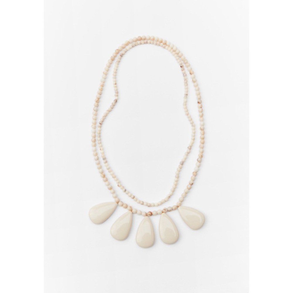 Zara Cream Beaded Necklace Set - Picture 5 of 14